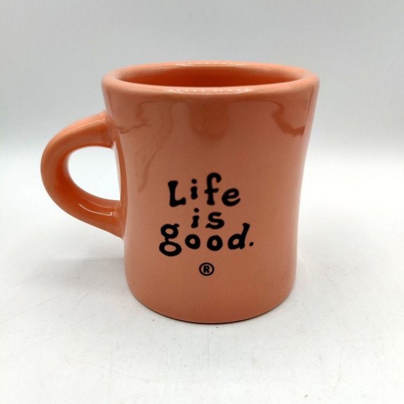 Life Is Good  Do What You Like Like What You Do Heavy Coffee Mug Orange 4" Tall - Picture 2 of 7